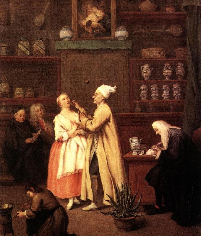 LONGHI, Pietro The Spice-vendor's shop g oil painting image